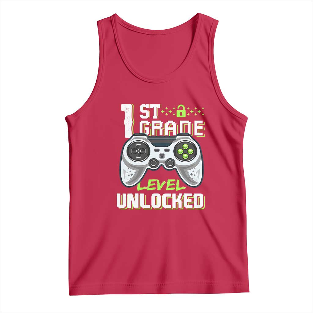 Leveling Up To School Funny Gamer Boys Tank Top First Day Back to School Gift
