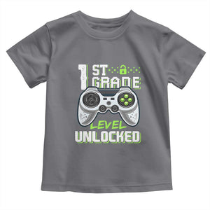 Leveling Up To School Funny Gamer Boys Toddler T Shirt First Day Back to School Gift