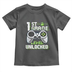 Leveling Up To School Funny Gamer Boys Toddler T Shirt First Day Back to School Gift