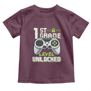 Leveling Up To School Funny Gamer Boys Toddler T Shirt First Day Back to School Gift