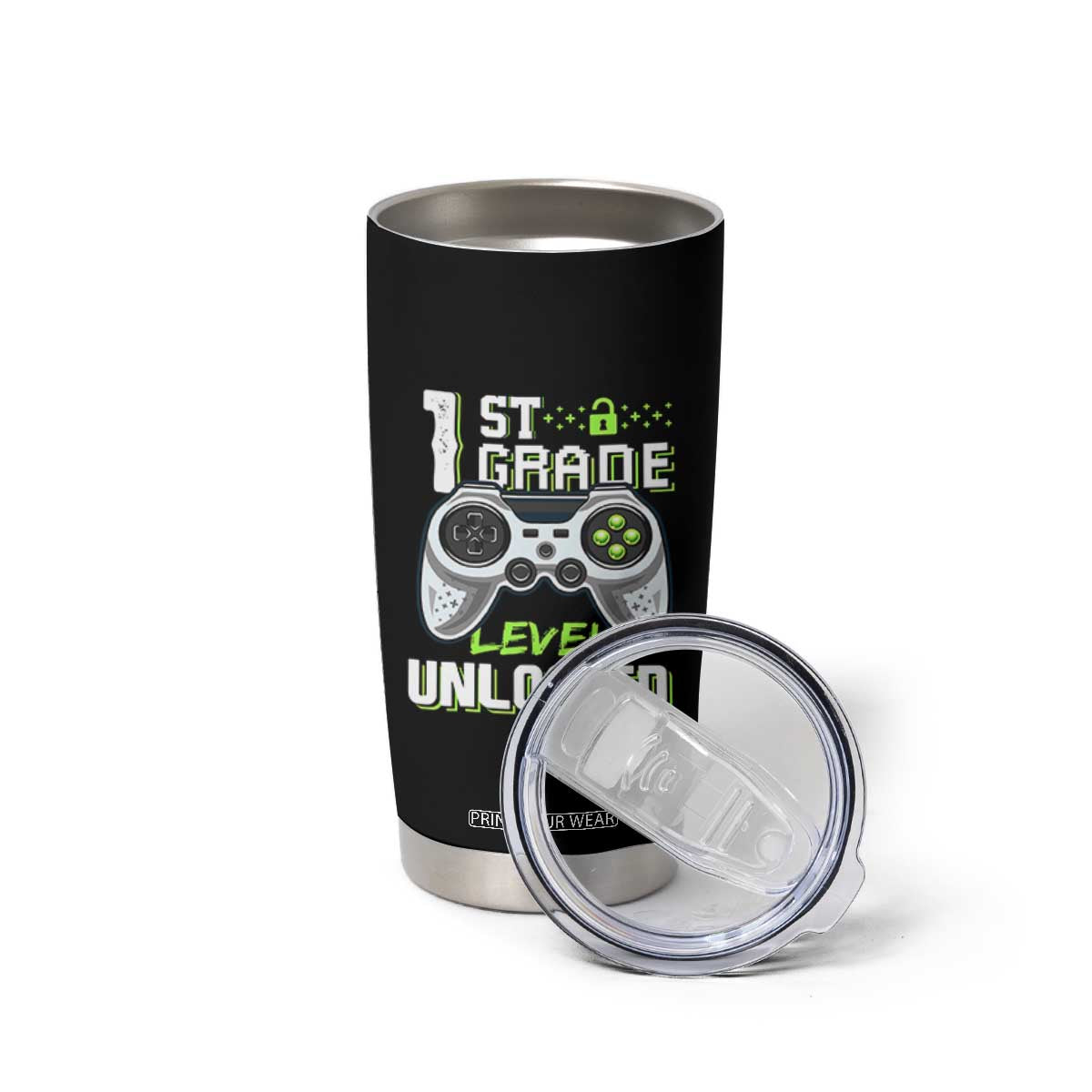 Leveling Up To School Funny Gamer Boys Tumbler Cup First Day Back to School Gift