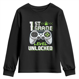 Leveling Up To School Funny Gamer Boys Youth Sweatshirt First Day Back to School Gift