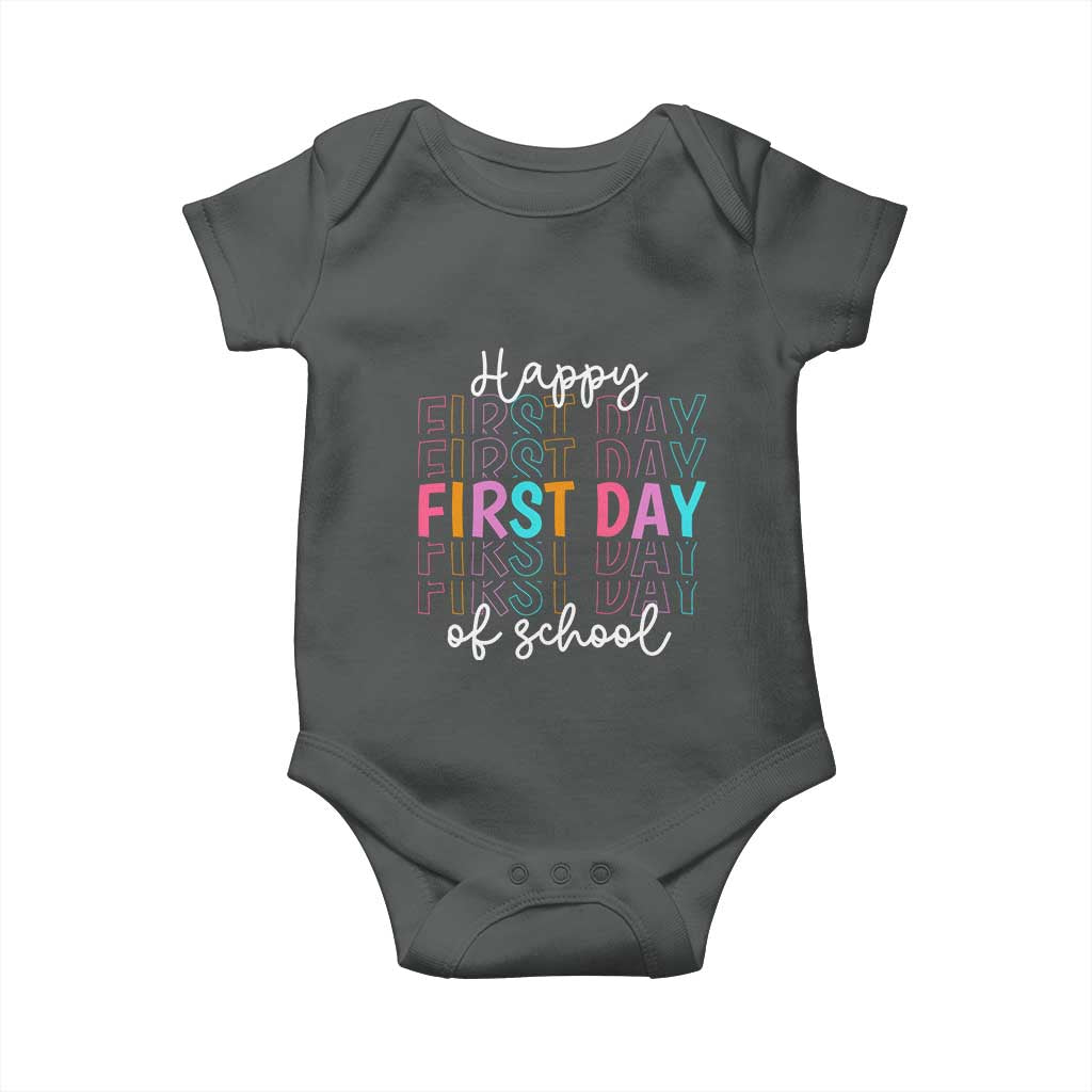 Happy First Day of School Baby Onesie Positive Vibe Teacher and Student Gift
