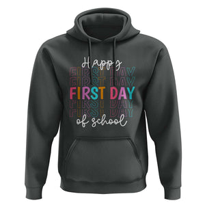 Happy First Day of School Hoodie Happy Design for Teachers and Students TS01 Dark Heather Print Your Wear