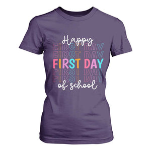 Happy First Day of School T Shirt For Women Positive Vibe Teacher and Student Gift