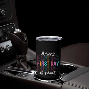 Happy First Day of School Tumbler Cup Positive Vibe Teacher and Student Gift