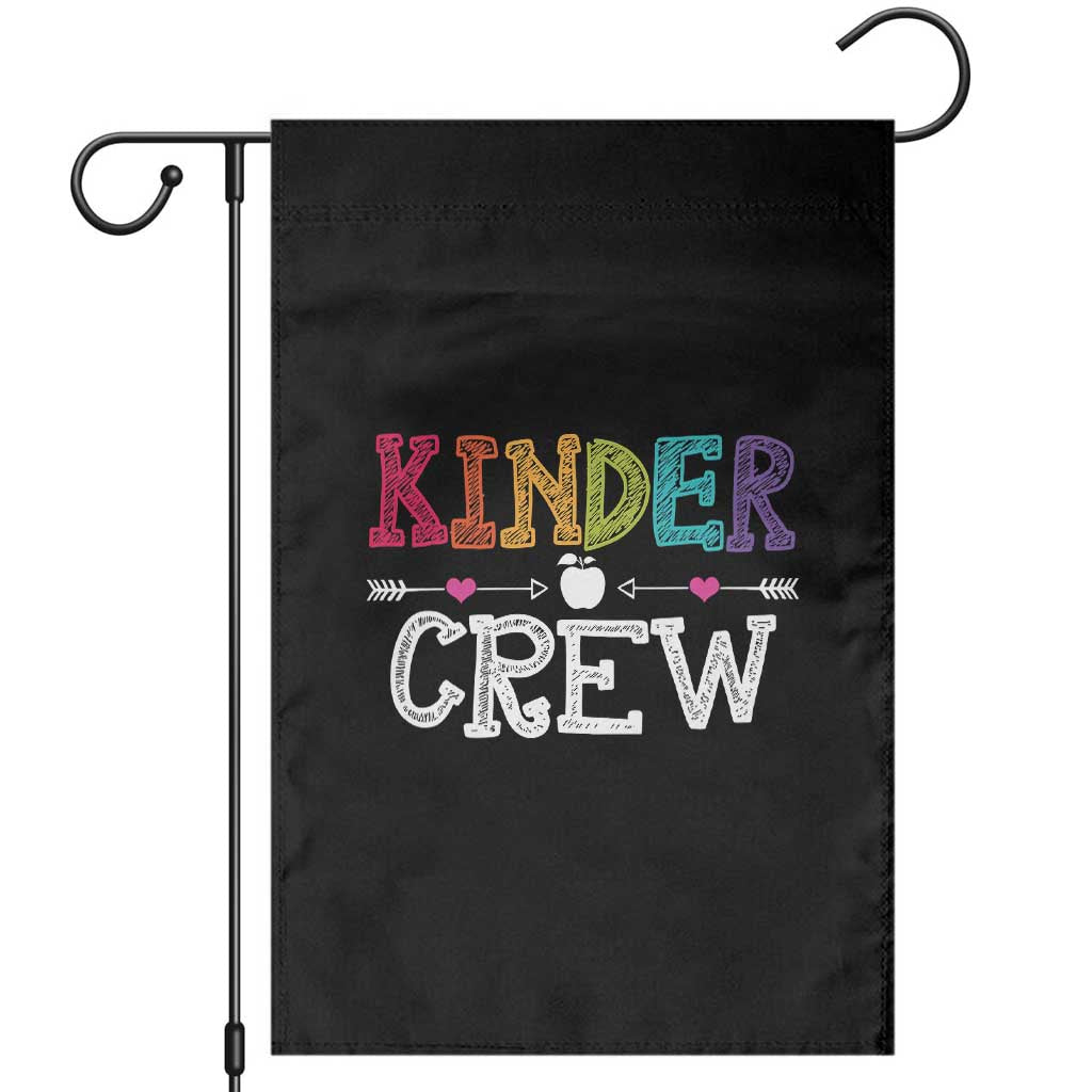 Kinder Crew Funny Kindergarten Garden Flag Teacher and Student Back to School TS01 Black Print Your Wear