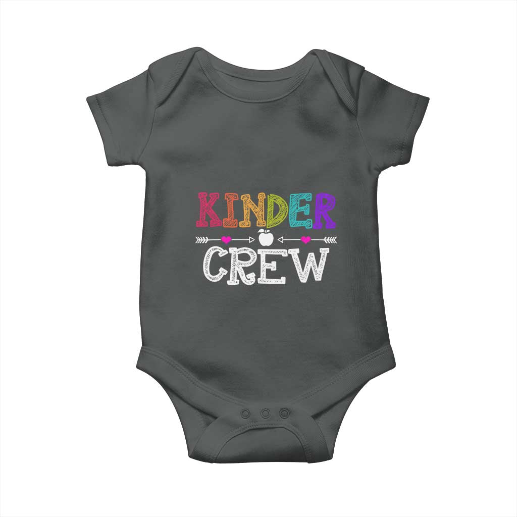 Kinder Crew Funny Kindergarten Baby Onesie Teacher and Student Back to School