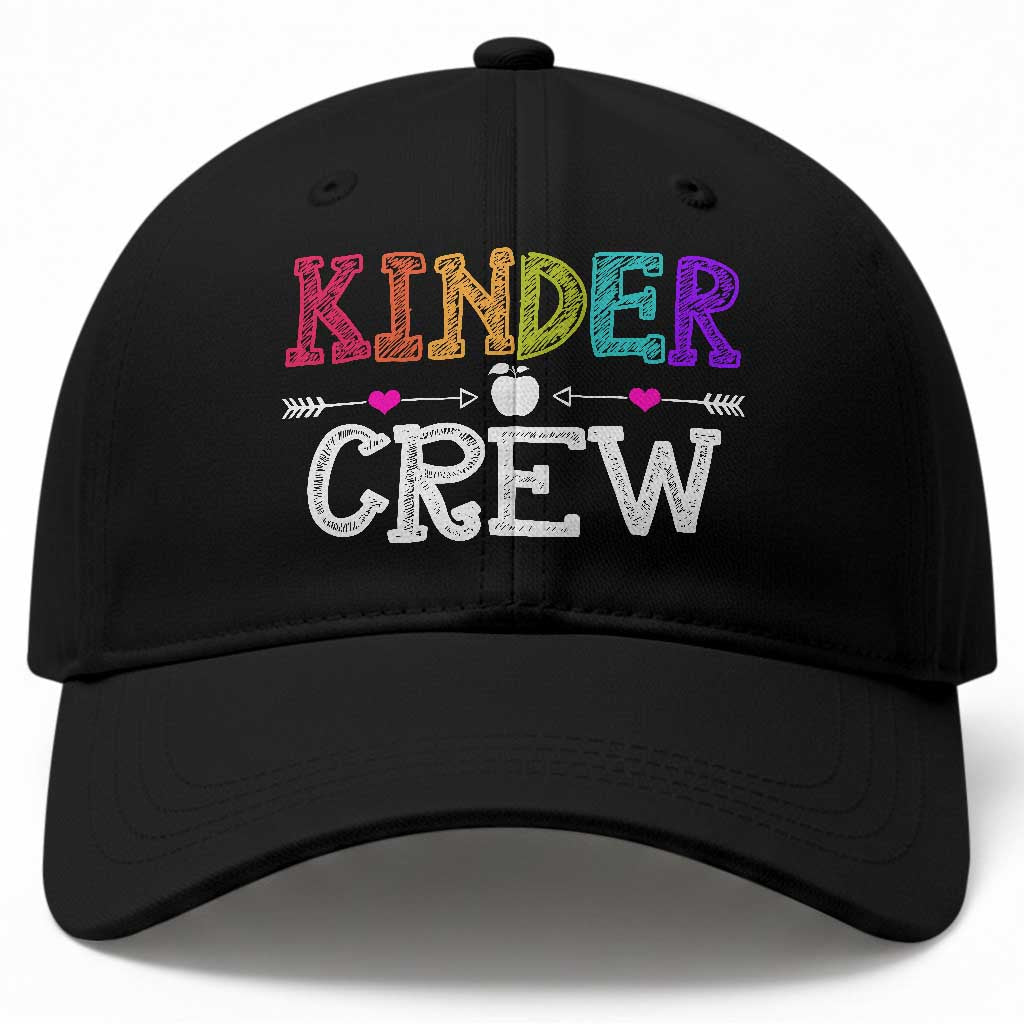 Kinder Crew Funny Kindergarten Baseball Cap Teacher and Student Back to School