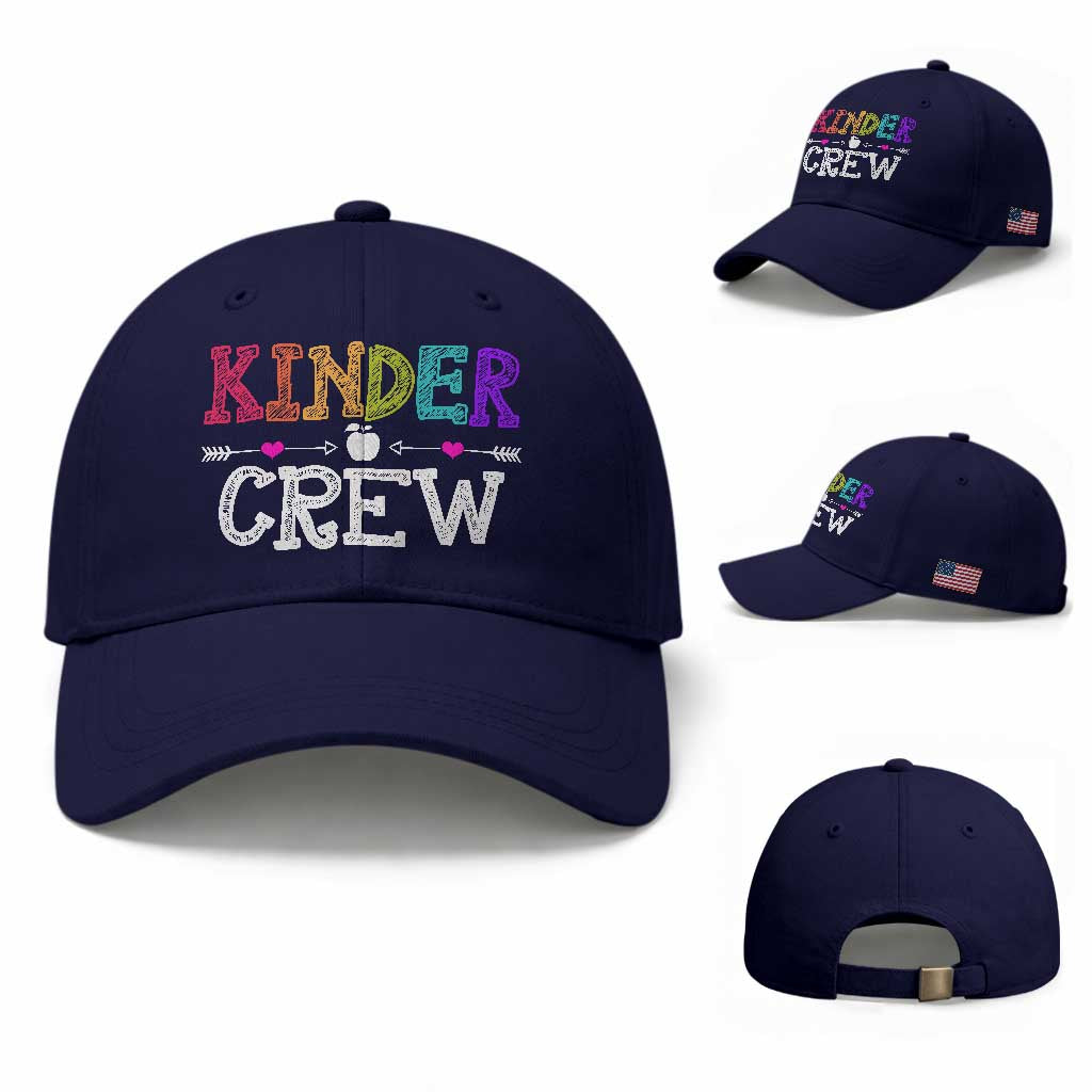 Kinder Crew Funny Kindergarten Baseball Cap Teacher and Student Back to School