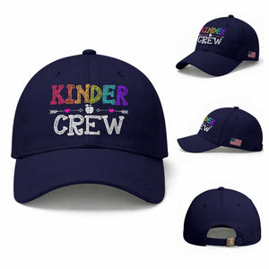 Kinder Crew Funny Kindergarten Baseball Cap Teacher and Student Back to School
