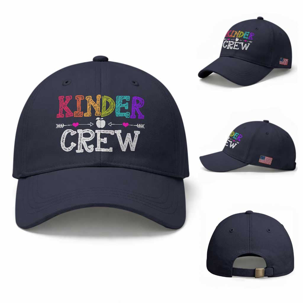Kinder Crew Funny Kindergarten Baseball Cap Teacher and Student Back to School