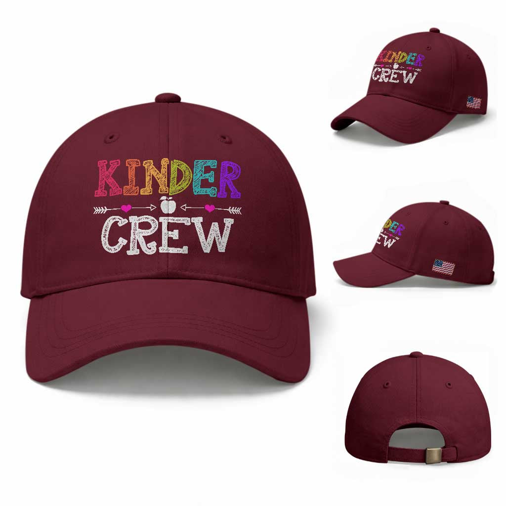Kinder Crew Funny Kindergarten Baseball Cap Teacher and Student Back to School
