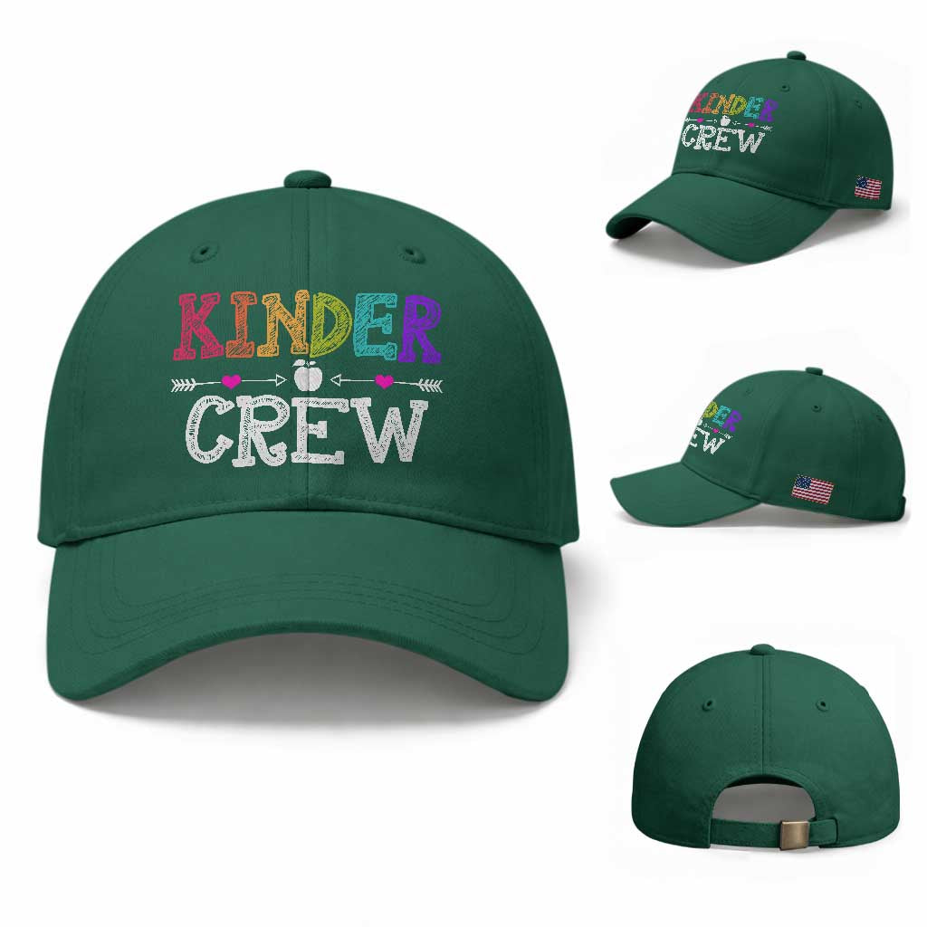 Kinder Crew Funny Kindergarten Baseball Cap Teacher and Student Back to School