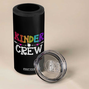 Kinder Crew Funny Kindergarten 4 in 1 Can Cooler Tumbler Teacher and Student Back to School