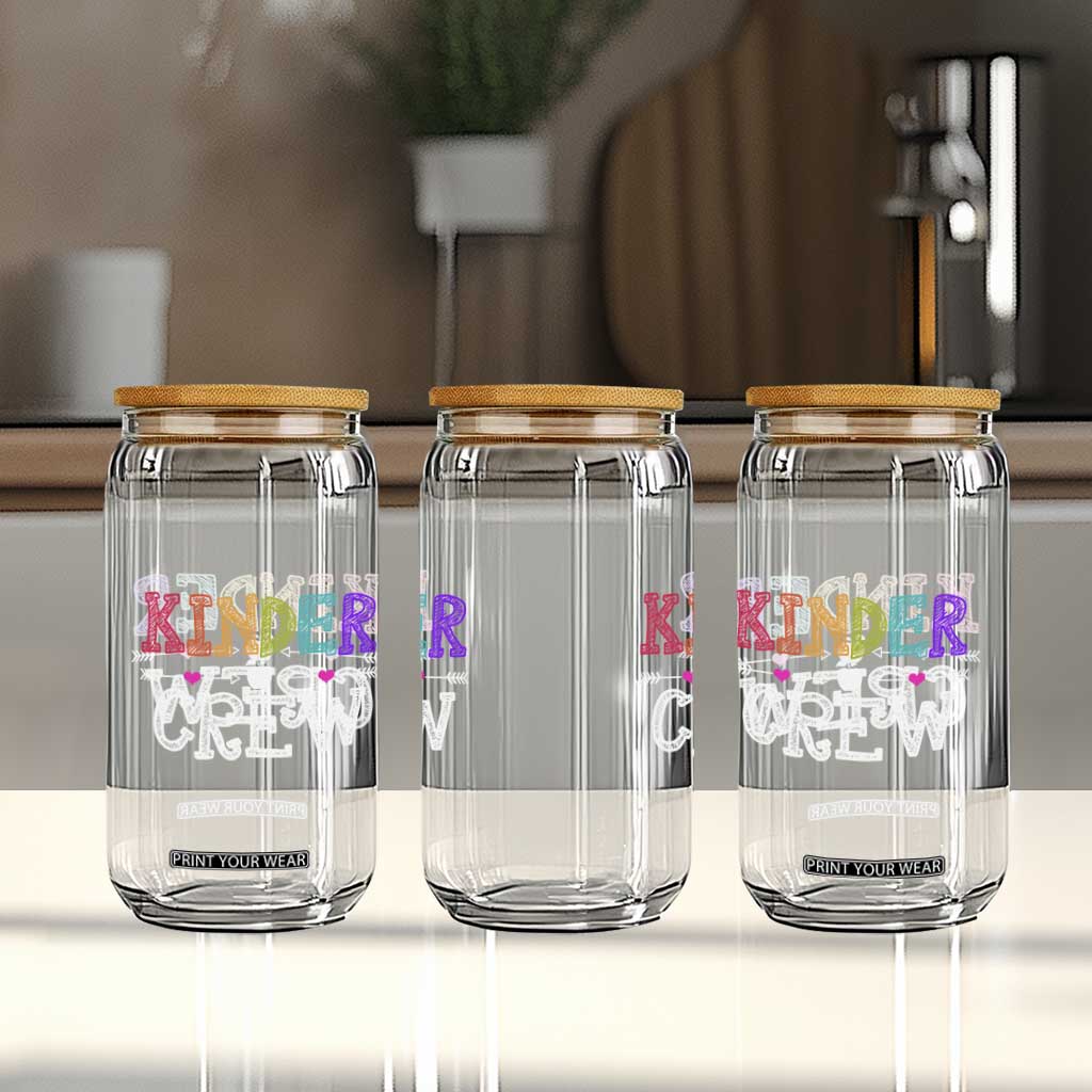 Kinder Crew Funny Kindergarten Glass Can Teacher and Student Back to School