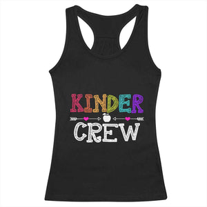 Kinder Crew Funny Kindergarten Racerback Tank Top Teacher and Student Back to School