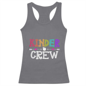 Kinder Crew Funny Kindergarten Racerback Tank Top Teacher and Student Back to School