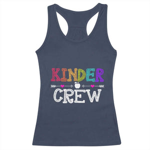 Kinder Crew Funny Kindergarten Racerback Tank Top Teacher and Student Back to School
