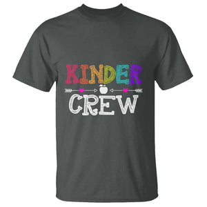 Kinder Crew T Shirt 1st Day of School, Funny Kindergarten Teacher TS01 Dark Heather Print Your Wear