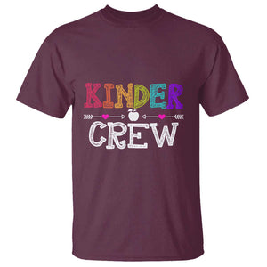Kinder Crew T Shirt 1st Day of School, Funny Kindergarten Teacher TS01 Maroon Print Your Wear