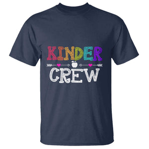 Kinder Crew T Shirt 1st Day of School, Funny Kindergarten Teacher TS01 Navy Print Your Wear
