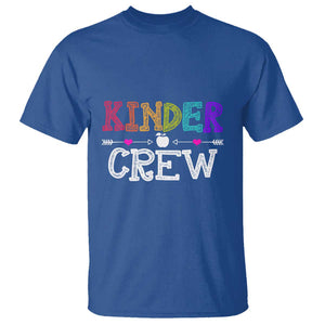 Kinder Crew T Shirt 1st Day of School, Funny Kindergarten Teacher TS01 Royal Blue Print Your Wear
