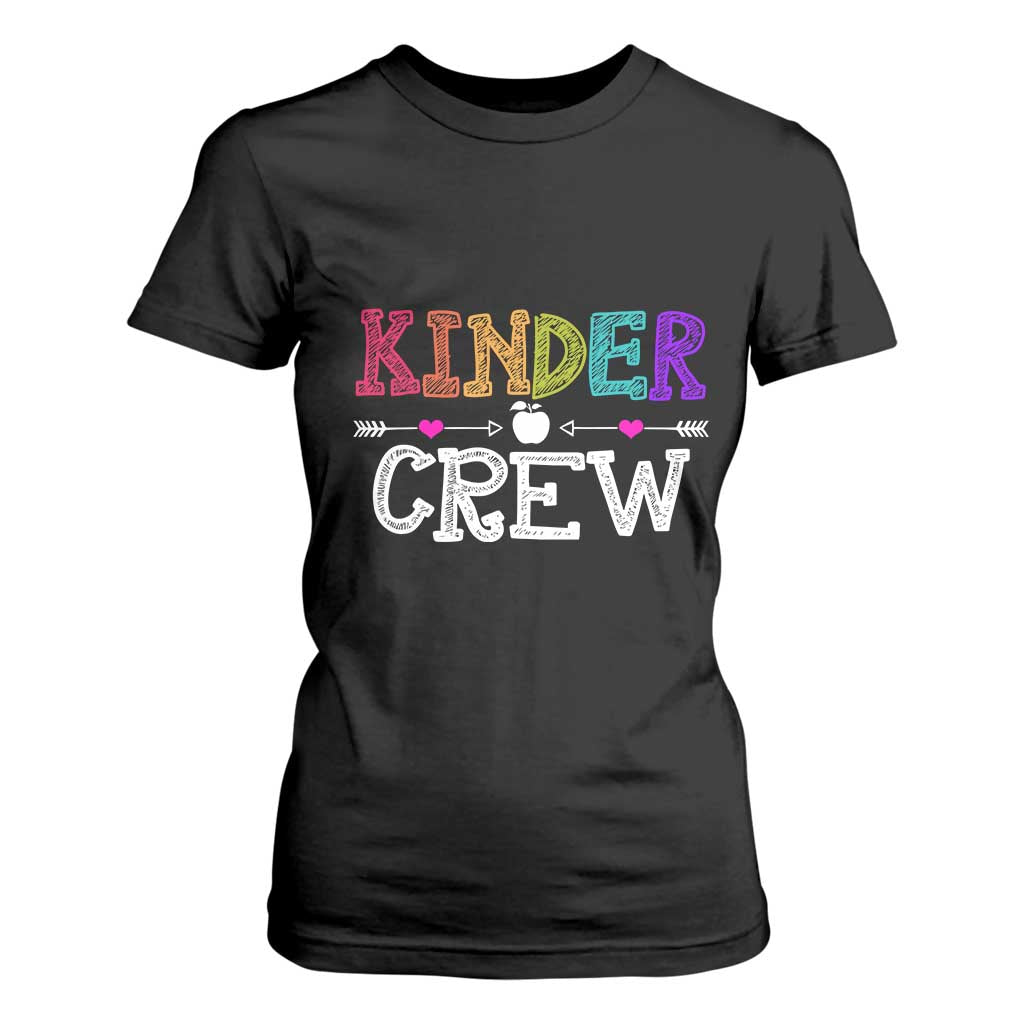 Kinder Crew Funny Kindergarten T Shirt For Women Teacher and Student Back to School TS01 Black Print Your Wear