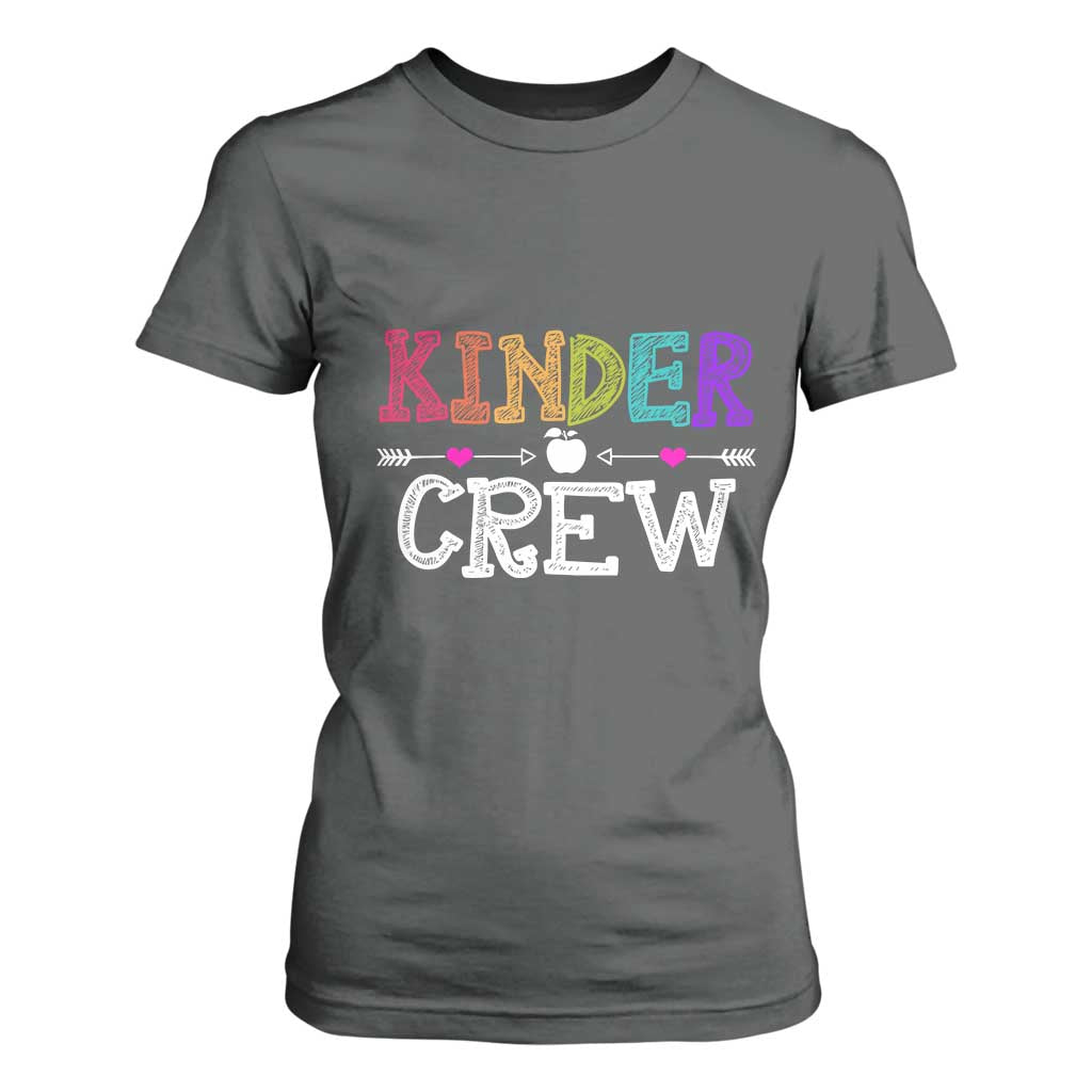 Kinder Crew Funny Kindergarten T Shirt For Women Teacher and Student Back to School
