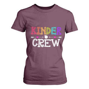Kinder Crew Funny Kindergarten T Shirt For Women Teacher and Student Back to School