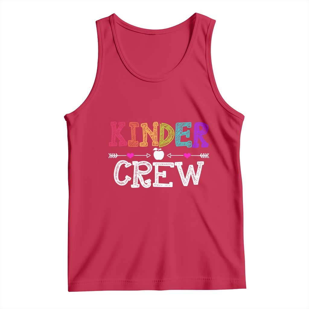 Kinder Crew Funny Kindergarten Tank Top Teacher and Student Back to School