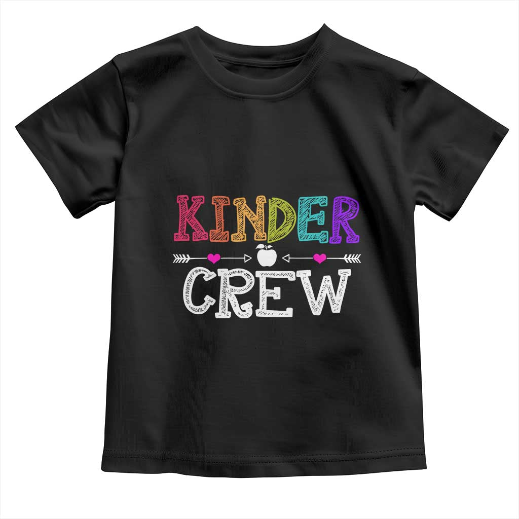 Kinder Crew Funny Kindergarten Toddler T Shirt Teacher and Student Back to School TS01 Black Print Your Wear
