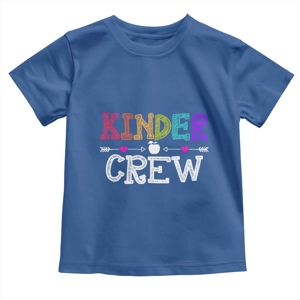 Kinder Crew Funny Kindergarten Toddler T Shirt Teacher and Student Back to School
