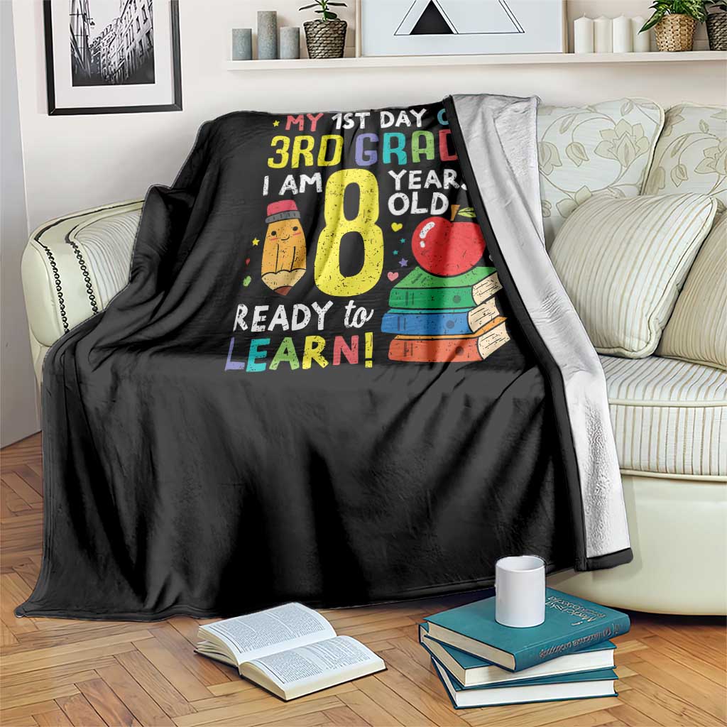 Hello 3rd Grade Throw Blanket Boys and Girls First Day Back to School Gift