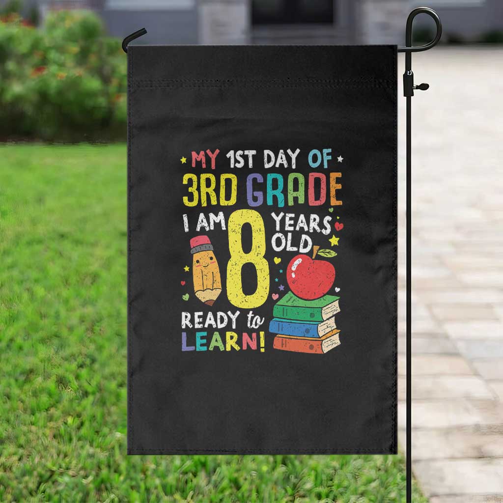 Hello 3rd Grade Garden Flag Boys and Girls First Day Back to School Gift