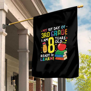 Hello 3rd Grade Garden Flag Boys and Girls First Day Back to School Gift