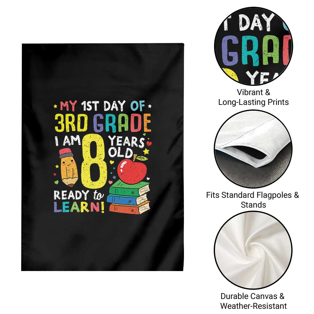 Hello 3rd Grade Garden Flag Boys and Girls First Day Back to School Gift