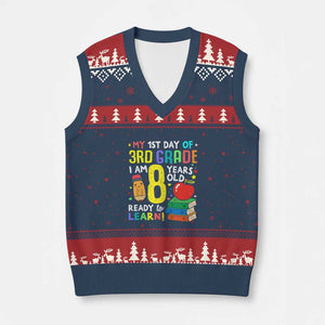 Hello 3rd Grade V-Neck Knit Sweater Vest Boys and Girls First Day Back to School Gift