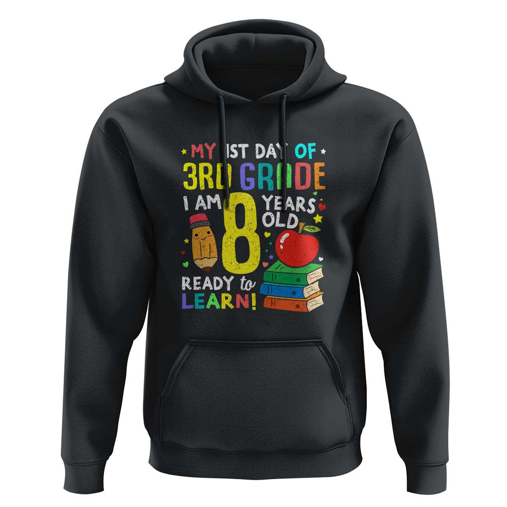3rd Grade Back to School Hoodie Boys and Girls First Day Gift TS01 Black Print Your Wear