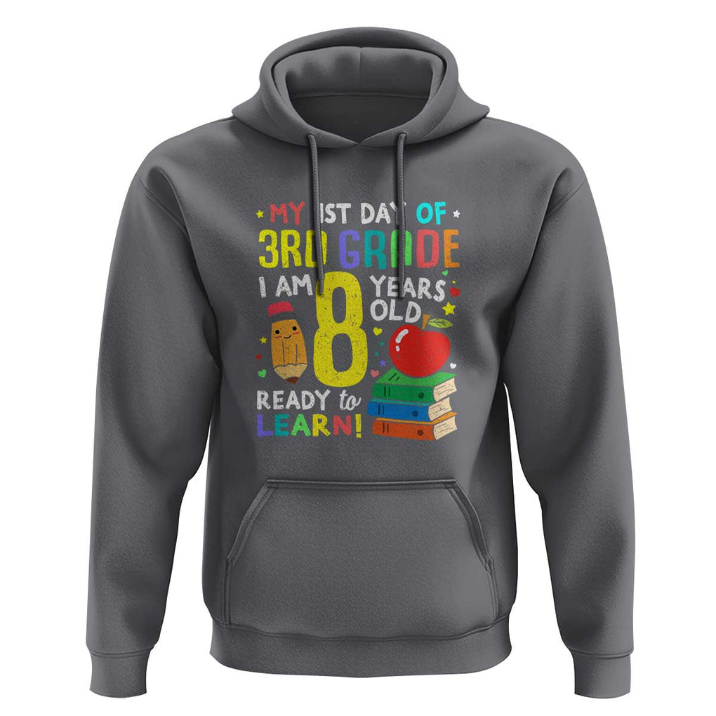 3rd Grade Back to School Hoodie Boys and Girls First Day Gift TS01 Charcoal Print Your Wear