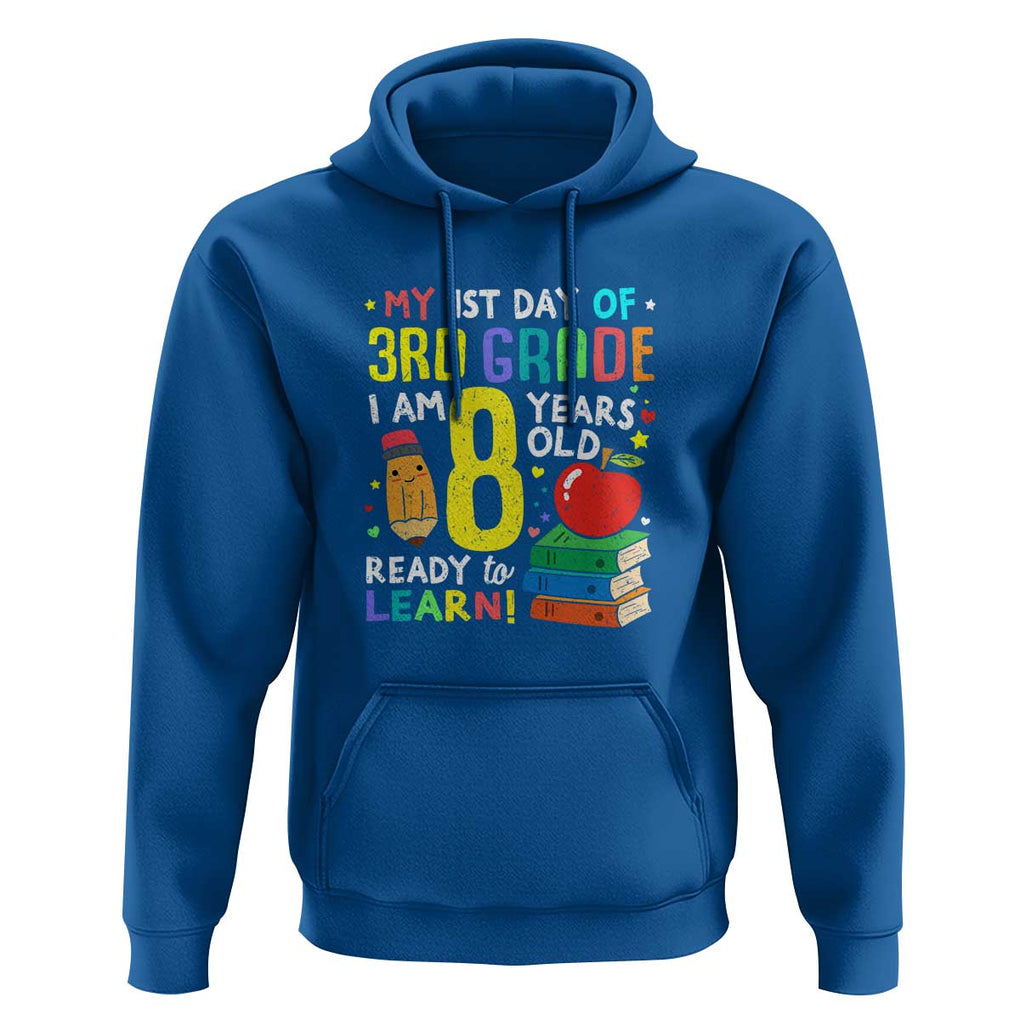 3rd Grade Back to School Hoodie Boys and Girls First Day Gift TS01 Royal Blue Print Your Wear