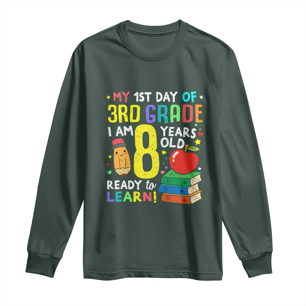 Hello 3rd Grade Long Sleeve Shirt Boys and Girls First Day Back to School Gift