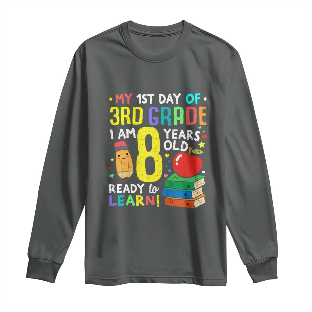 Hello 3rd Grade Long Sleeve Shirt Boys and Girls First Day Back to School Gift