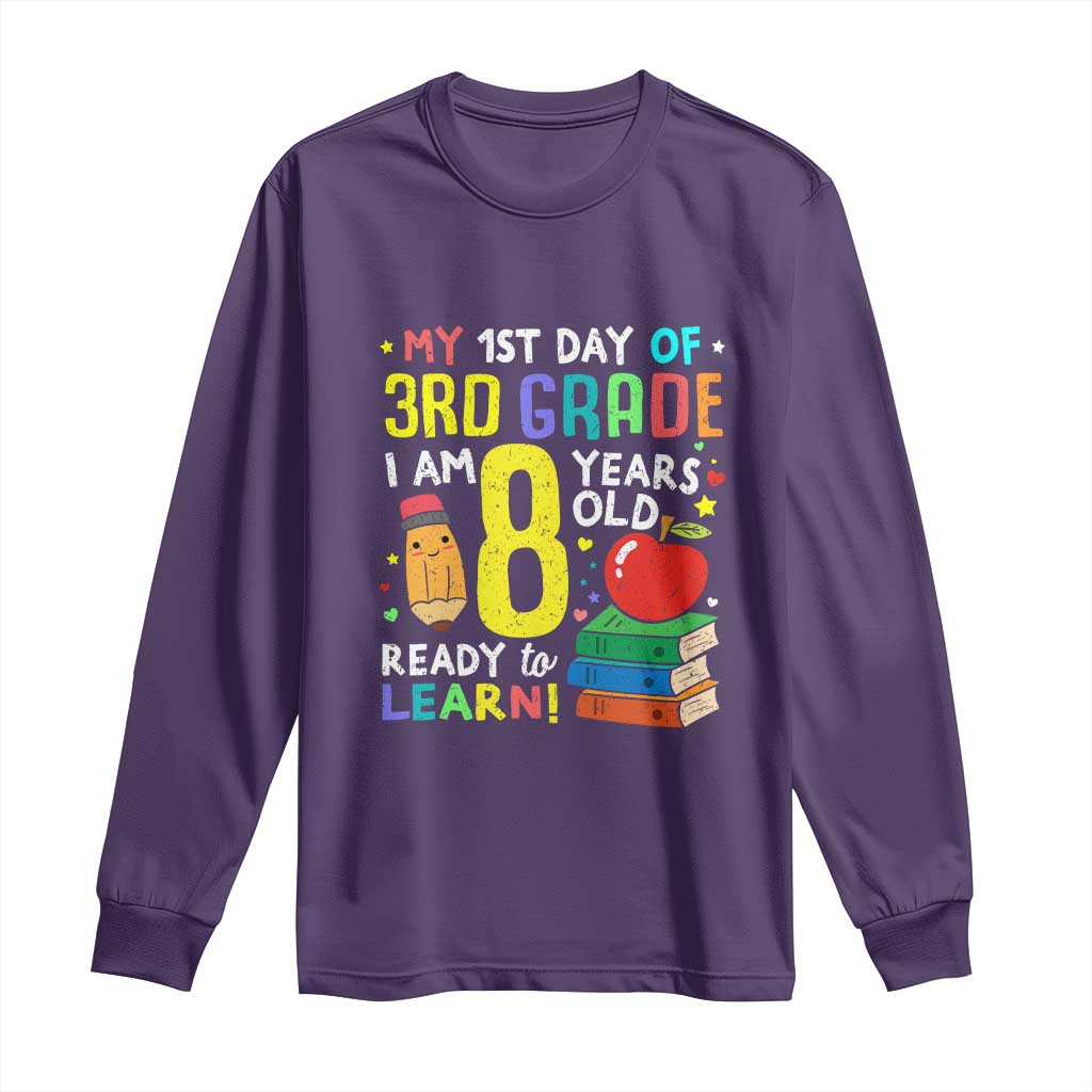 Hello 3rd Grade Long Sleeve Shirt Boys and Girls First Day Back to School Gift