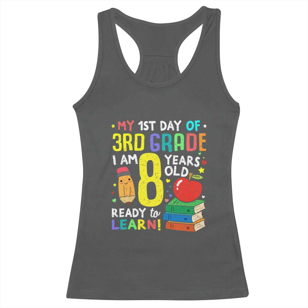 Hello 3rd Grade Racerback Tank Top Boys and Girls First Day Back to School Gift