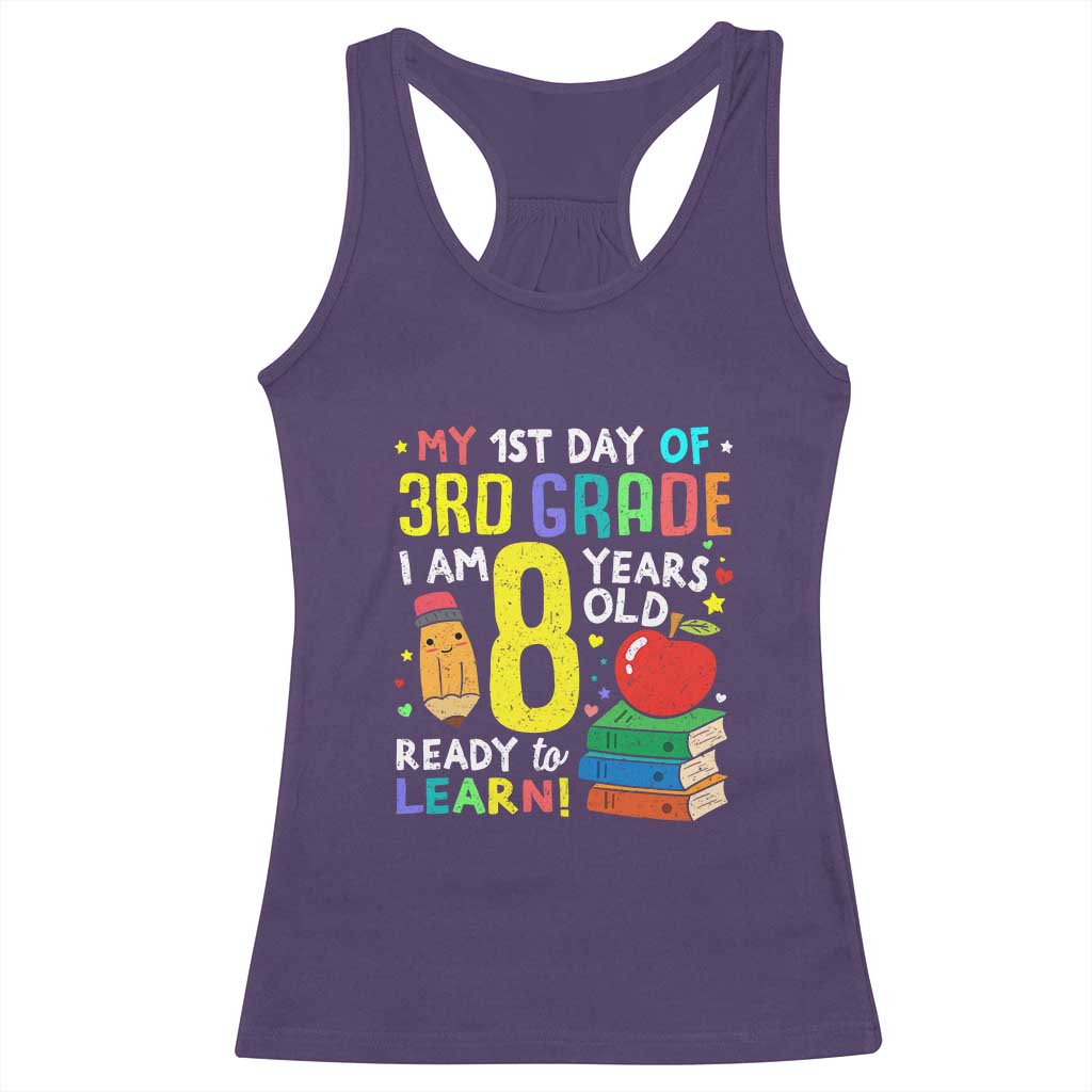 Hello 3rd Grade Racerback Tank Top Boys and Girls First Day Back to School Gift