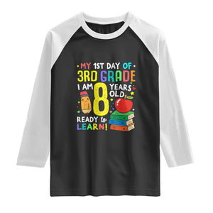 Hello 3rd Grade Raglan Shirt Boys and Girls First Day Back to School Gift