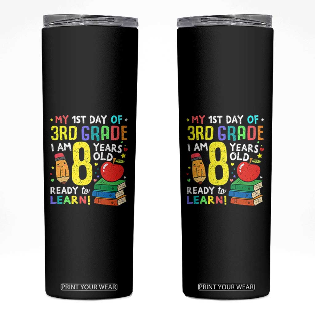 Hello 3rd Grade Skinny Tumbler Boys and Girls First Day Back to School Gift