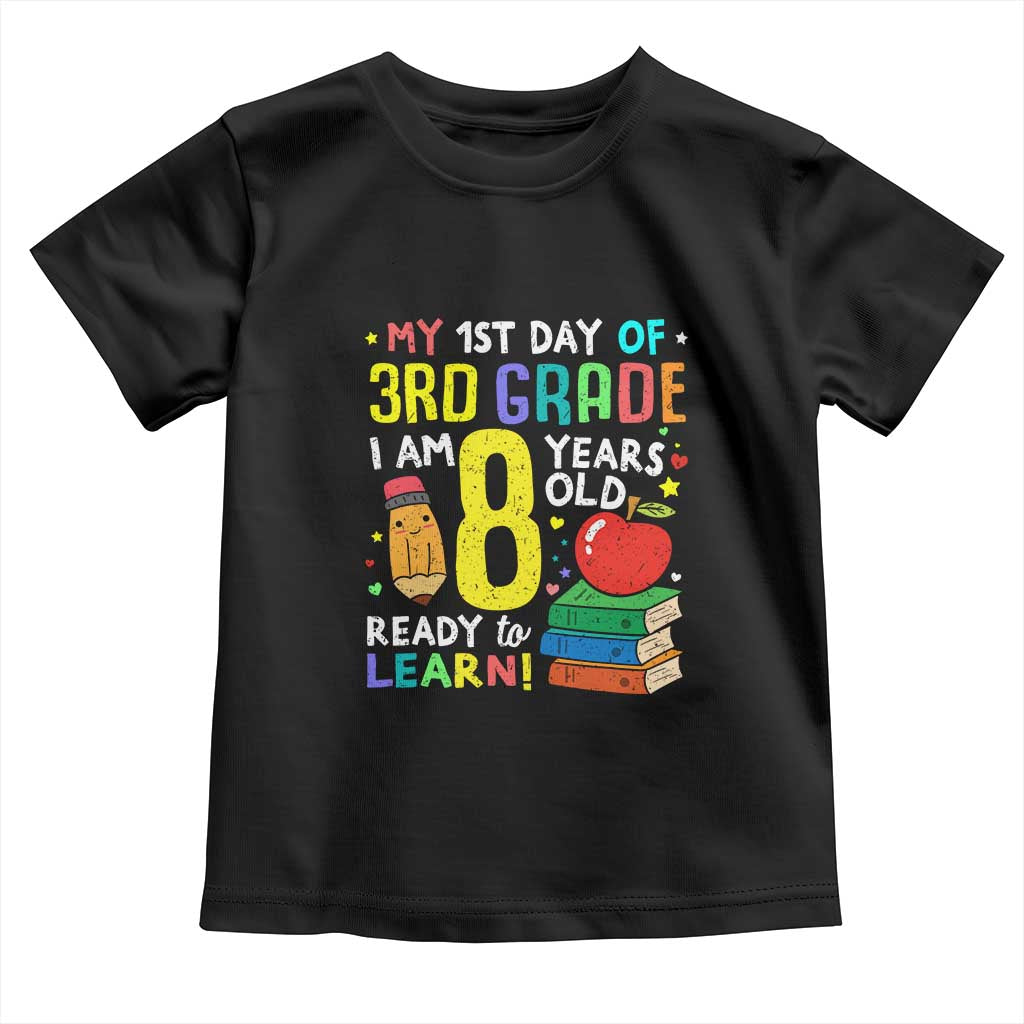 Hello 3rd Grade Toddler T Shirt Boys and Girls First Day Back to School Gift TS01 Black Print Your Wear