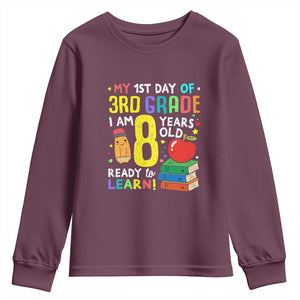 Hello 3rd Grade Youth Sweatshirt Boys and Girls First Day Back to School Gift